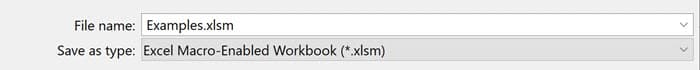 How to save VBA code Save as a Excel Macro-enabled Workbook (*.xlsm)