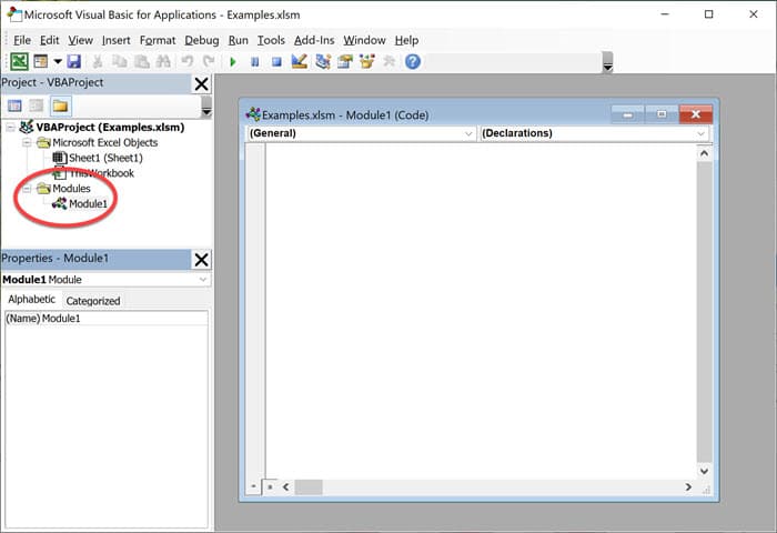 Where to create and store VBA code VBA code is created and stored in a VBA module.