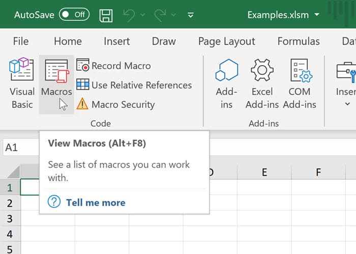 How to run VBA code Run a "Hello World" VBA macro.